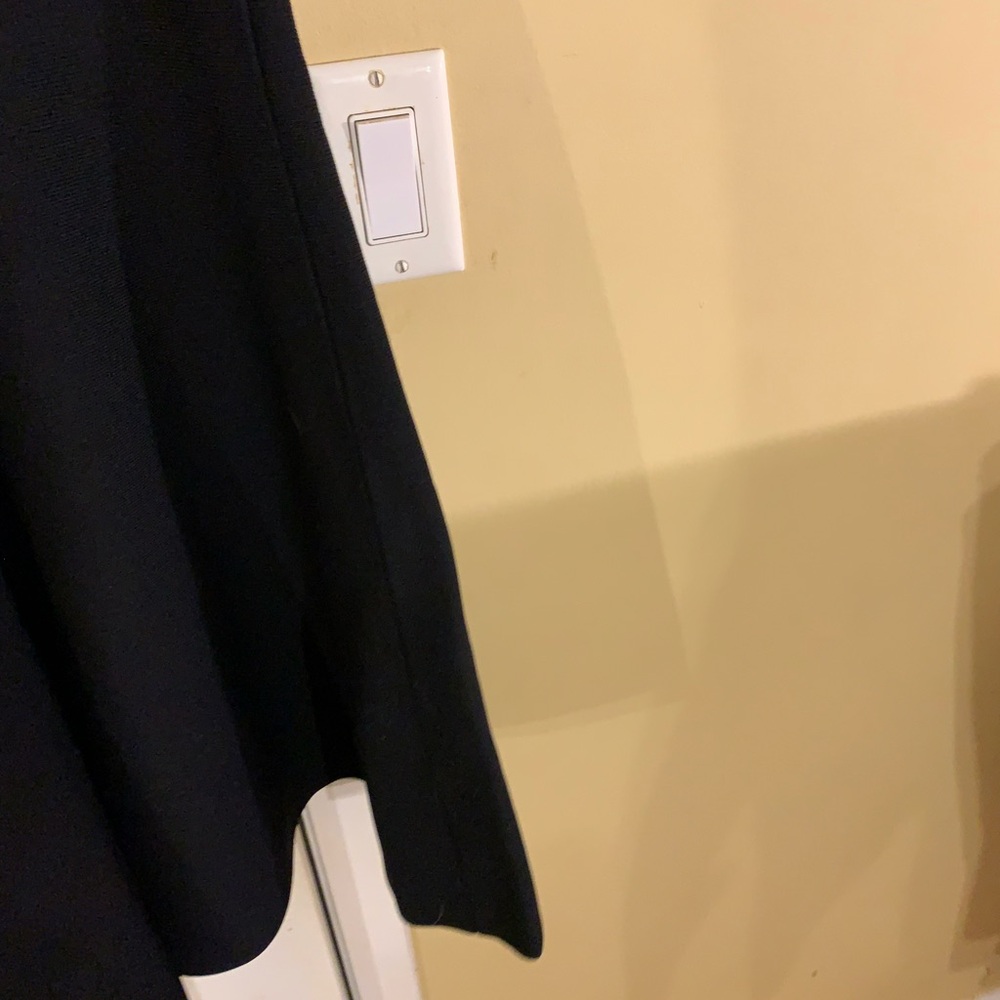 Sandro 2-Piece Black Knit Zip Polo Top & Ribbed MIDI Skirt Set - Picture 5 of 10